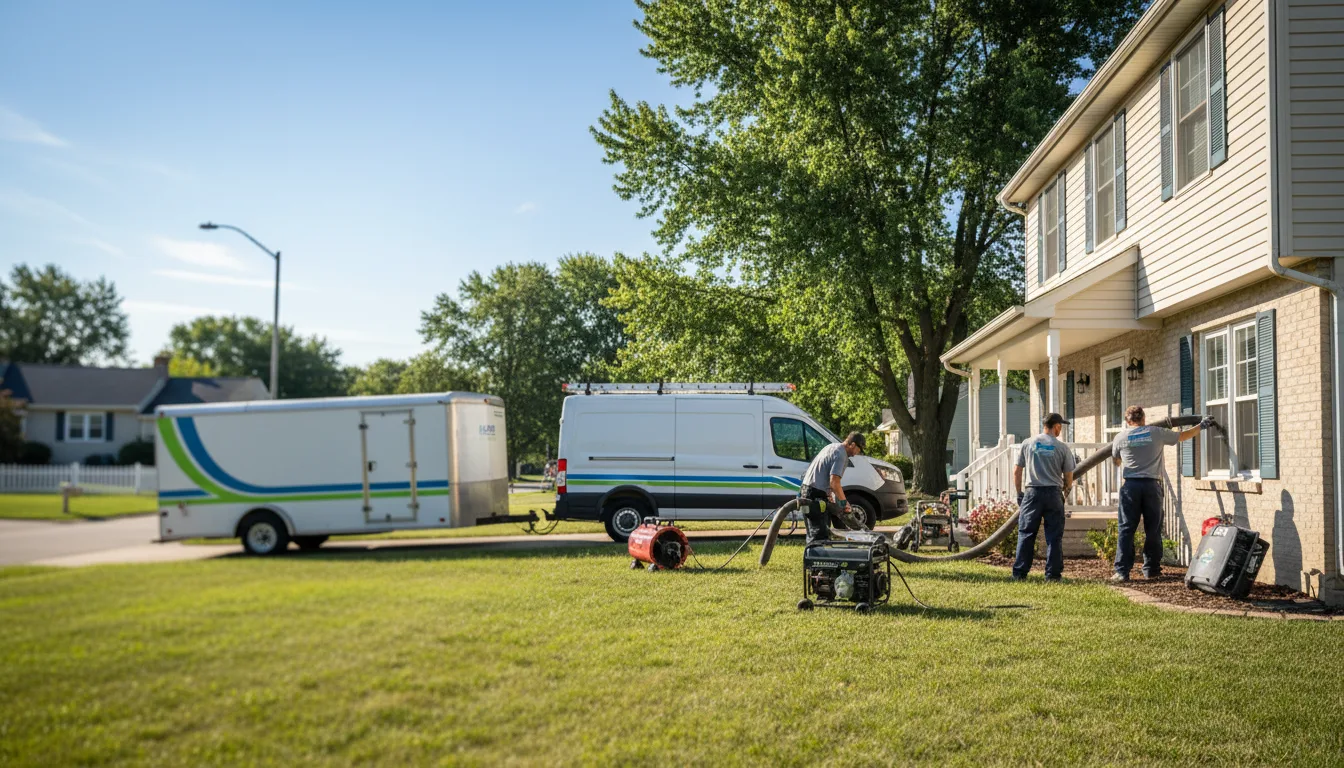Flooded Basement Restoration And Cleanup With Repair in Greenfield, IN near me